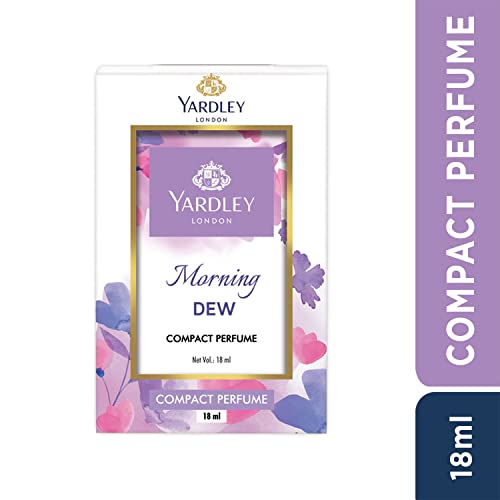 Yardley London Morning Dew Compact Perfume| Premium Pocket Perfume With A Floral Fragrance| 90% Naturally derived | 18ml