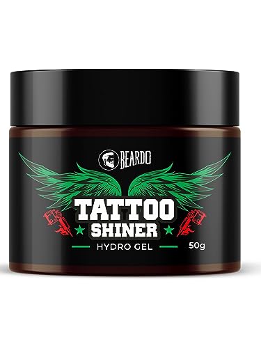 Beardo Tattoo Shiner Hydro Gel, 50g | Heals & Maintains Tattoo Ink | Tattoo Shiner for Men | Brighten & Shine Tatoo for Men