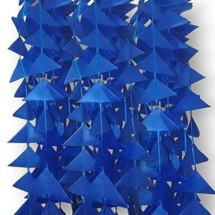 Divyakosh Decorative Triangle Net Cloth Garlands/Wind Chime 4ft. Triangle Hanging (10 Strings/latkan,Hanging for Mehndi, Haldi, Wedding, Party Dcor/Backdrops