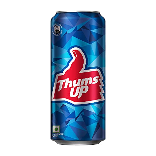 Thums Up Cold Drink | Soft Drink with Strong Taste | Spicy & Fizzy Cold Drink | Recyclable Can, 300 ml (Pack of 6)