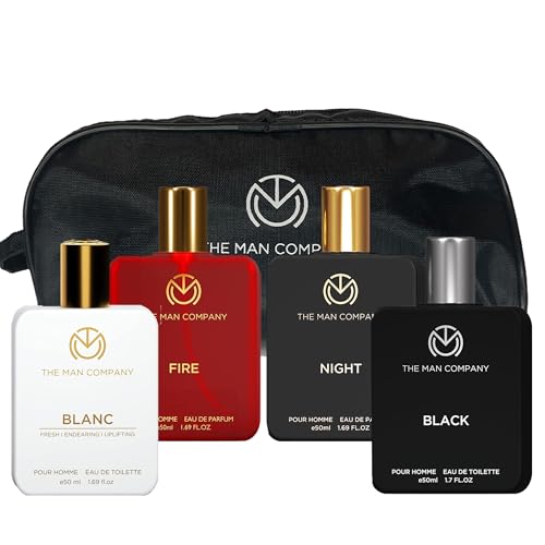 The Man Company Perfume Gift Set for Men 4 * 50ml- A Gentleman's Choice | Premium Long-Lasting Eau De Parfum & Eau De Toilette Body Spray For Men | For Party, Outing, Office & Date