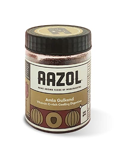 Aazol Amla Gulkand: Vitamin C-rich Cooling Digestive - 200g (Pack of 1) | Ideal Gulkand for Paan | Fresh Damascus Rose Petals | Nutritious Natural Amla