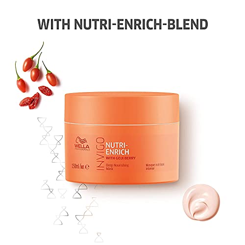 Wella Professionals Invigo Nutri-Enrich Hair Mask | 150 ml | Nourishing, Hydrating Hair Treatment for Dry & Damaged Hair | With Goji Berry Nutrients