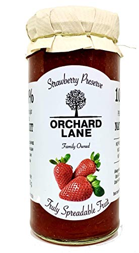 Orchard Lane Low Sugar Strawberry Jam - 80% Strawberries- No preservatives or colours- 280 grams, Bottle