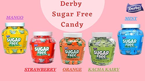 Derby Orange Flavoured Sugar-Free Hard Candies / 280 Grams