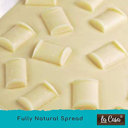 La Casa White Chocolate Spread | Vegetarian | All Natural Ganache | No Colors/Essence/Preservatives Used | 350 GMS |