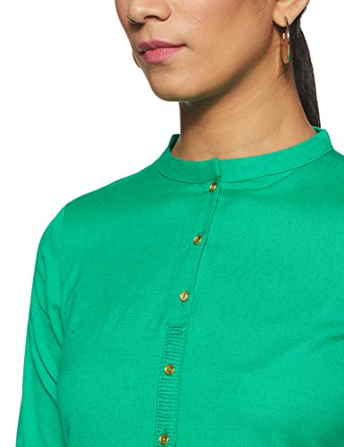 W for Woman Women's Cotton Kurta (19FEW11542-211525_Green_XL (14))