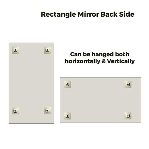 Creative Arts n Frames Long Beveled Smooth Edges Frameless Rectangular Wall Mount Mirror (18x42 Beveled)