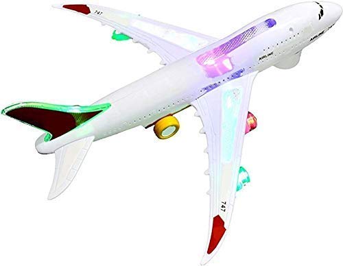 SUPER TOY Battery Operated Aeroplane Toy for Kids with Light and Sound - Assorted