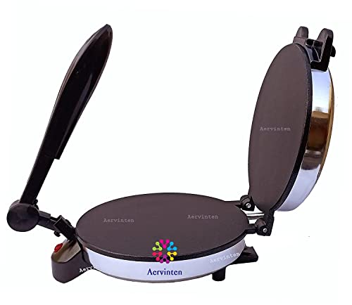 Aervinten Roti Maker Electric Automatic | chapati Maker Electric Automatic | Roti Maker Non Stick PTEE Coating Roti/khakhra/Paratha Maker - Stainless Steel Body]FG56