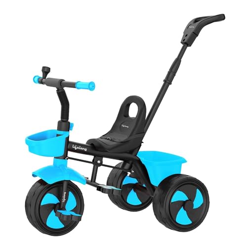 Lifelong Kids Tricycle with EVA Wheels, Bell & Storage Basket|Baby Trike with Parental Control|Age Group 2 Years to 5 Years Carrying Capacity Upto 30 kgs
