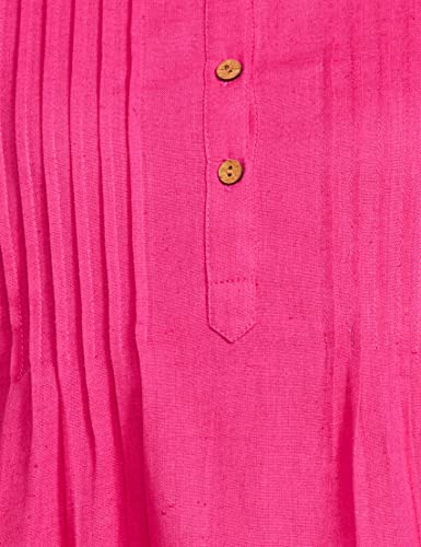 Amazon Brand - Myx Women's Cotton Regular Short Kurti (SS19STK1A_Pink_XL)