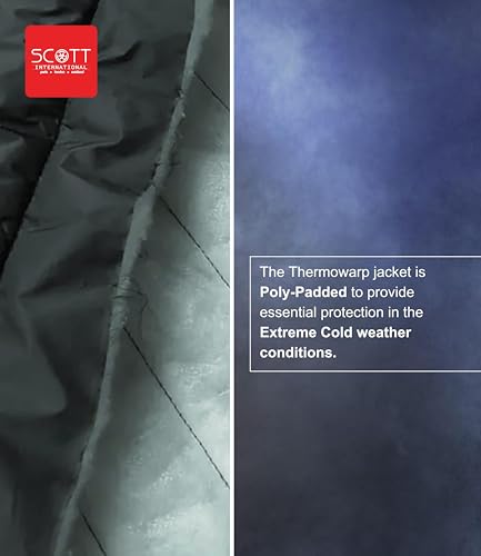 Scott International Men's Quilted Puffer Jacket - Lightweight, Water Repellant, Elastic Cuffs, Zipped Pockets, Casual Winter Jacket - Stylish Outerwear for Men (SS23-TWRAP-JKT-BL-XL,Black,X-Large)