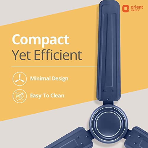 Orient Electric Apex-FX Ceiling Fan | 1200mm BEE Star Rated Ceiling Fan | Strong and Powerful Ceiling Fan | Outstanding Performance | Warranty (2 years) | (BLUE)