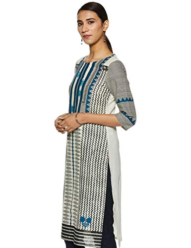 W for Woman Women's Cotton Kurta (18AUW17892-59506_Off White_2XL (16))