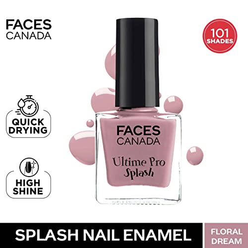 FACESCANADA Ultime Pro Splash Nail Enamel - Floral Dream 56 (8ml) | Quick Drying | Glossy Finish | Long Lasting | No Chip Formula | High Shine Nail Polish For Women | No Harmful Chemicals