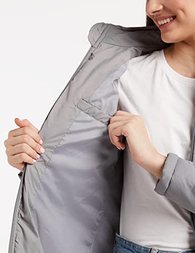 Amazon Brand - Symbol Women's Quilted Jacket (SYMAW20JK007_Lt. Grey_Small S)