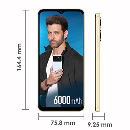 itel P40 (6000mAh Battery with Fast Charging | 4GB RAM + 64GB ROM, Up to 7GB RAM with Memory Fusion | Octa-core Processor | 13MP AI Dual Rear Camera) - Luxurious Gold