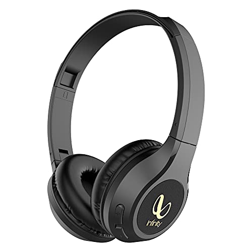 Infinity by Harman Tranz 700 On Ear Wireless Headphone with Mic, 20 Hrs Playtime with Quick Charge, Deep Bass, Dual Equalizer, Bluetooth 5.0 and Voice Assistant Support (Black)