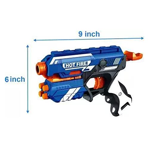 Toy Imagine™ Blaze Storm Hot Fire Dart Gun Toy for Target Shooting | Fun Battle Action Indoor & Outdoor Game | Birthday Gift for Boys & Girls | Long Range, 10 Suction Dart Bullets, 8+ Years.