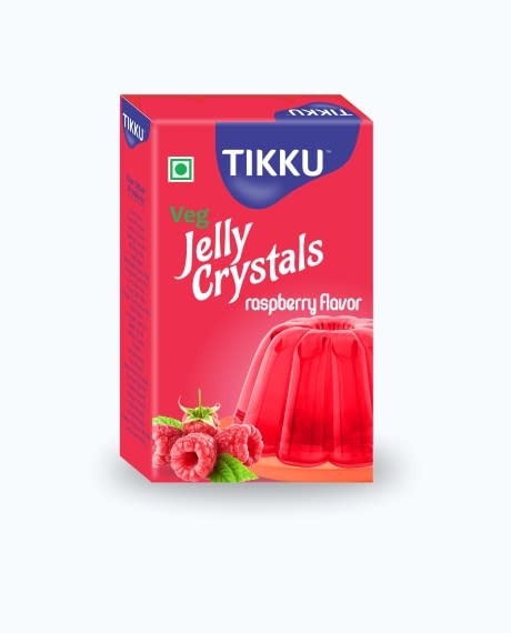 Tikku Jelly Crystals pack of 4 (400 gm) (All Flavours - Pineapple, Orange,Raspberry, Strawberry)