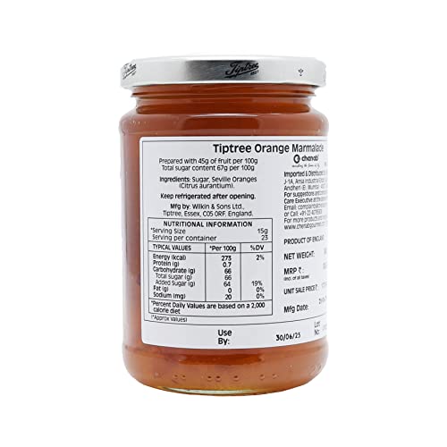 Tiptree Orange Medium Cut Marmalade Preserve and Jam | Conserve and Spreads | 340g