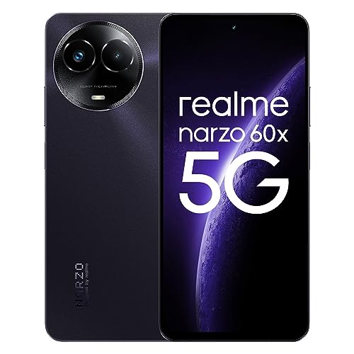 realme narzo 60X 5G（Nebula Purple 4GB, 128GB Storage） Up to 2TB External Memory | 50 MP AI Primary Camera | Segments only 33W Supervooc Charge