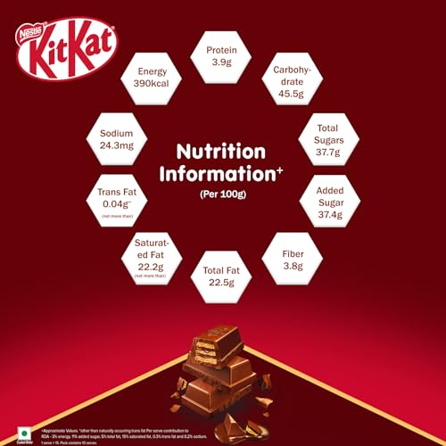 Nestlé KITKAT Dark Chocolate Coated Wafer, 150g - Pack of 6, 900 g