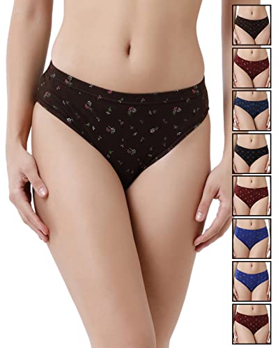 Rupa Women's Cotton Briefs(Pack of 10) (JN ASH PRN PNTY-PO10_ASSRT_85 Printed_M)(Colors and Prints May Vary)