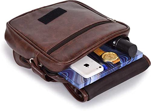 GOLD SKY Stylish PU Synthetic Leather Men's Sling Bag Cross Body Travel Office Business messenger