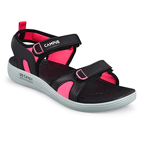 Campus Women's GC-2219L BLK/Rani Outdoor Sandal 6 - UK/India