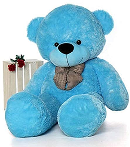 Niku Skin Friendly Ultra Soft Toy 3 Feet Teddy Bear for Kids, Lovable Huggable Cute Soft Giant Teddy Bear for Girlfriends/Wife/Kids/Husband - (Blue, 85 cm)