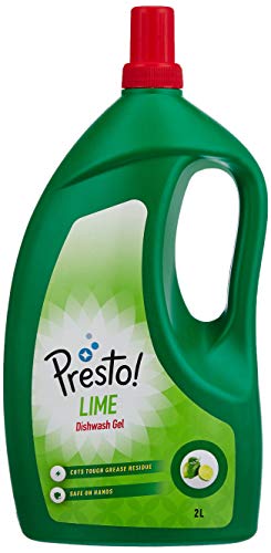Amazon Brand - Presto! Dish Wash Gel - 2 Litre (Lime)