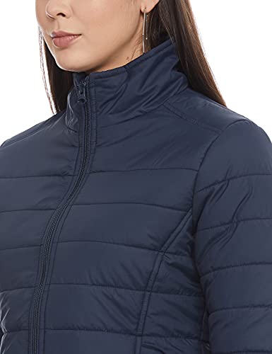 Qube By Fort Collins Women's Quilted Jacket Blue Navy Blue 2XL