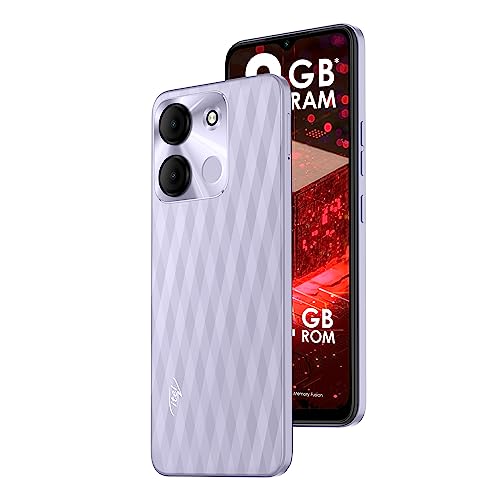 itel A60s (4GB RAM + 64GB ROM, Up to 8GB RAM with Memory Fusion | 8MP AI Rear Camera | 5000mAh Battery with 10W Charging | Faceunlock & Fingerprint - Moonlit Violet