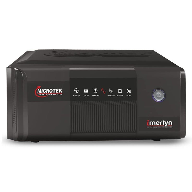 Microtek iMerlyn 1250 Advanced Digital 1100VA/12V Inverter, Support 1 Battery with 2 Year Warranty for Home, Office & Shops