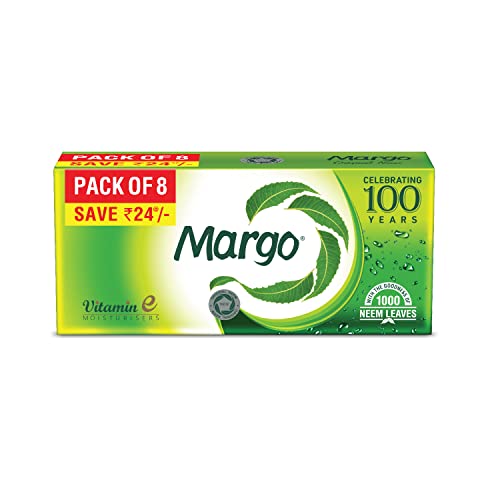 Margo Original Neem Soap, With Goodness of 1000 Neem Leaves - 125gm Pack of 8