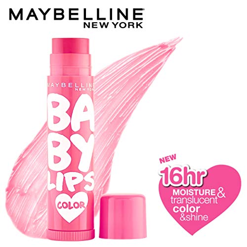 Maybelline New York Baby Lips Lip Balm, Pink Lolita, 4g and Maybelline New York Baby Lips Lip Balm, Berry Crush, 4g