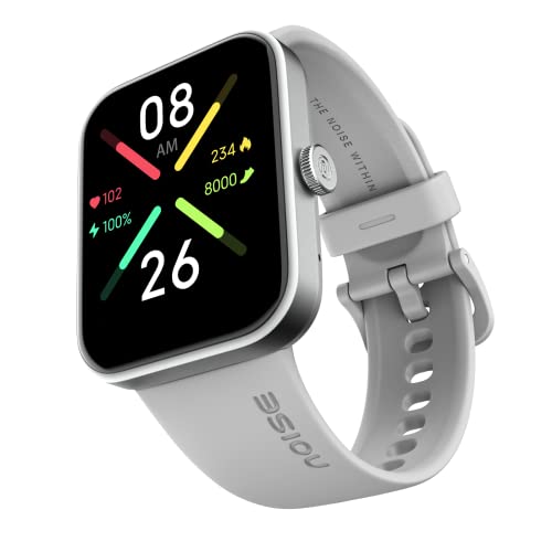 Noise Pulse Go Buzz Smart Watch with Advanced Bluetooth Calling, 1.69" TFT Display, SpO2, 100 Sports Mode with Auto Detection, Upto 7 Days Battery (2 Days with Heavy Calling) - Mist Grey