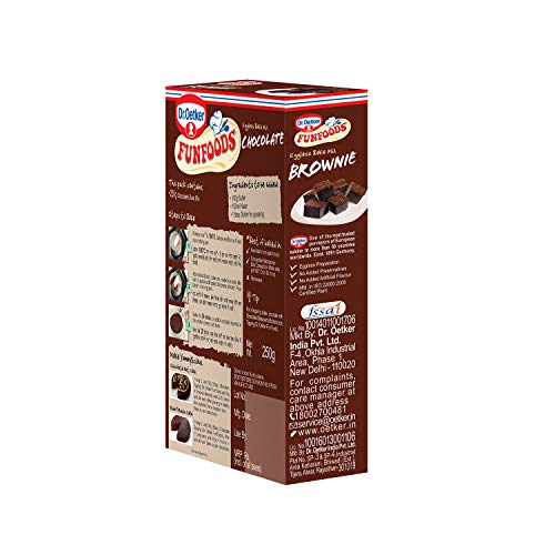 Dr. Oetker Fun Foods Eggless Bake Mix Brownie, 250g, Chocolate Brownie