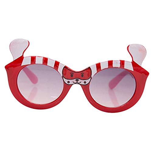 SHOP FRENZY Unisex Child Goggle Sunglasses (Red Frame, Black Lens) (Medium) (Pack of 1)