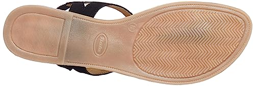 Bata womens Toe-ring Sandal BLACK Flat Sandal - 6 UK (5616261)