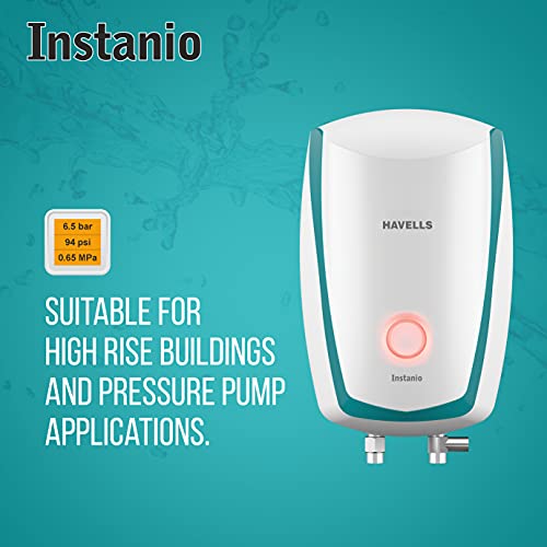 Havells Instanio 3-Litre Instant Geyser (White/Blue), Wall Mount