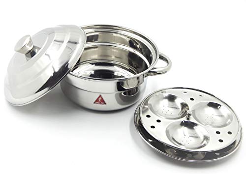 JEE ALTO Stainless Steel Compact Breakfast Idly Maker (6 Idly, Silver)