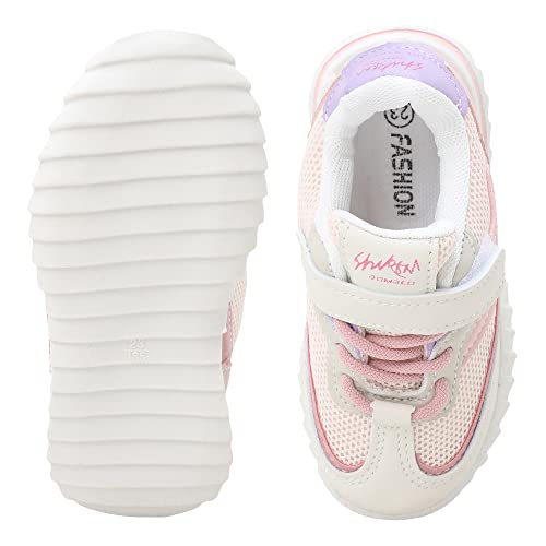 Hopscotch Girls Mesh Solid Athletic Shoes in Pink Color, UK:11.5 (HIL-4360243)