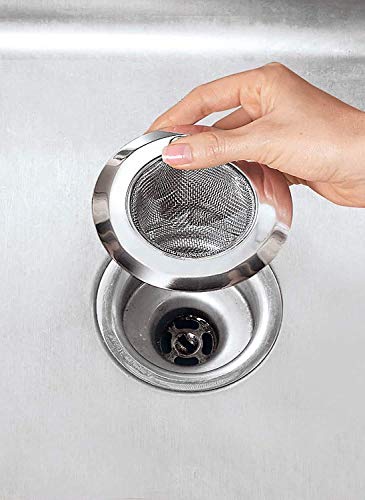 Decorcrafts Stainless Steel Sink Strainer Kitchen Drain Basin Basket Filter Stopper Drainer/Jali (4-inch/10 cm)