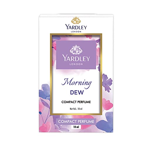 Yardley London Morning Dew Compact Perfume| Premium Pocket Perfume With A Floral Fragrance| 90% Naturally derived | 18ml