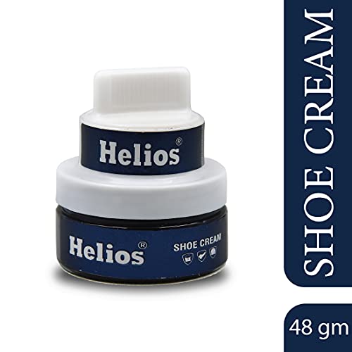 Helios Coloured Shoe Cream - 48 GM with Applicator (Black)