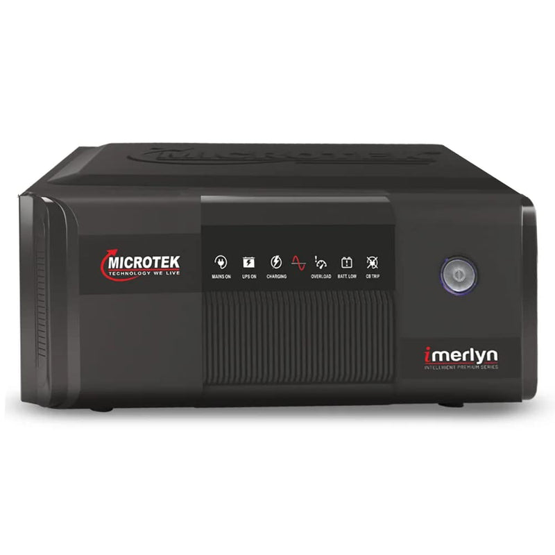 Microtek iMerlyn 1050 Advanced Digital 900VA/12V Inverter, Support 1 Battery with 2 Year Warranty for Home, Office & Shops