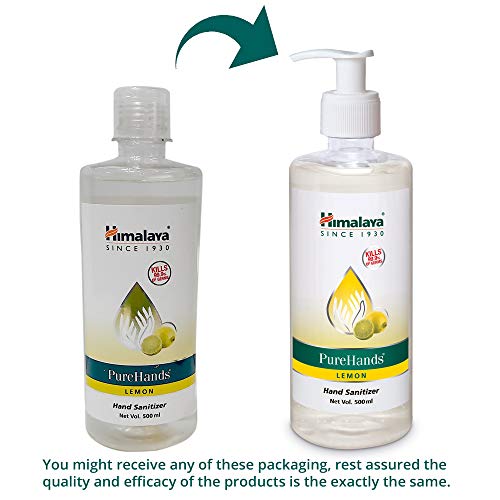 Himalaya Pure Hands | Hand Sanitizer - 500 ml (Lemon) (Packaging may vary)